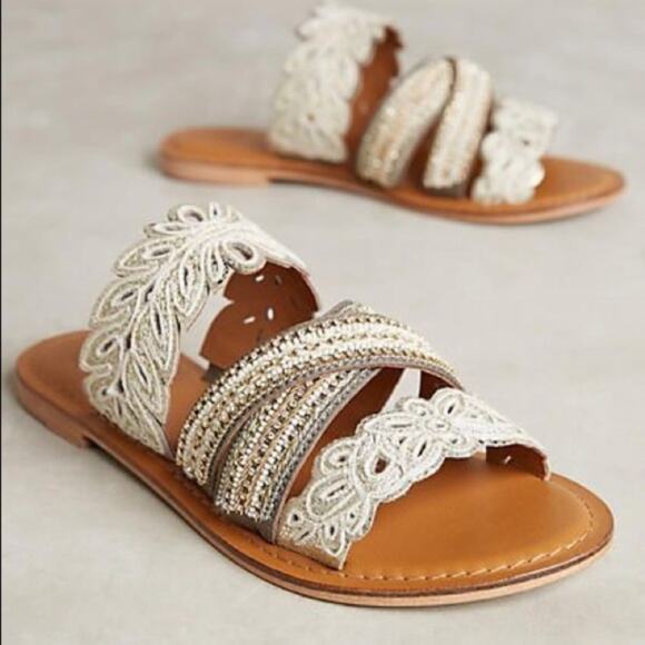 Anthropologie Jasper & Jeera Floretta Sandals 9/9.5 - Picture 6 of 9